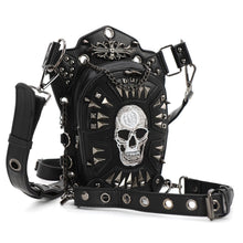 Load image into Gallery viewer, Convertible Skull Design Shoulder Bag/Waist pack in Vinyl