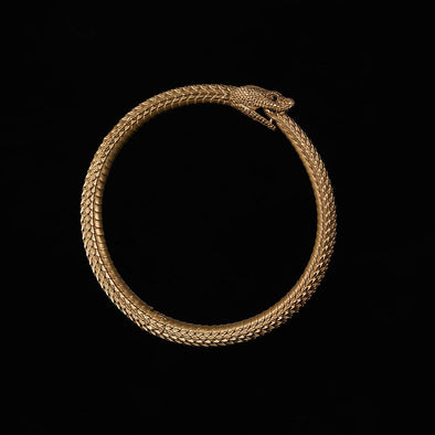 Ouroboros Bracelet: Brass / 2.4"