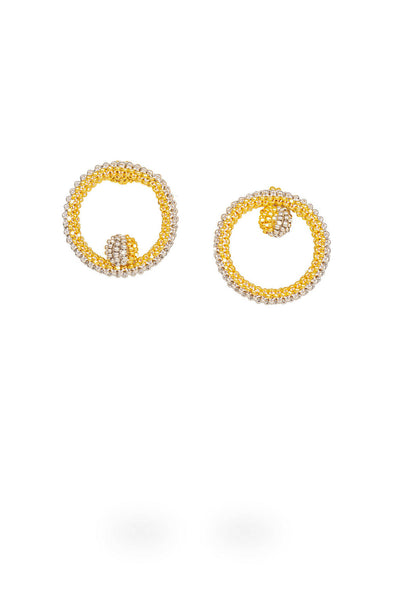 RATTLESNAKE HOOP EARRINGS - GOLD/PLATINUM