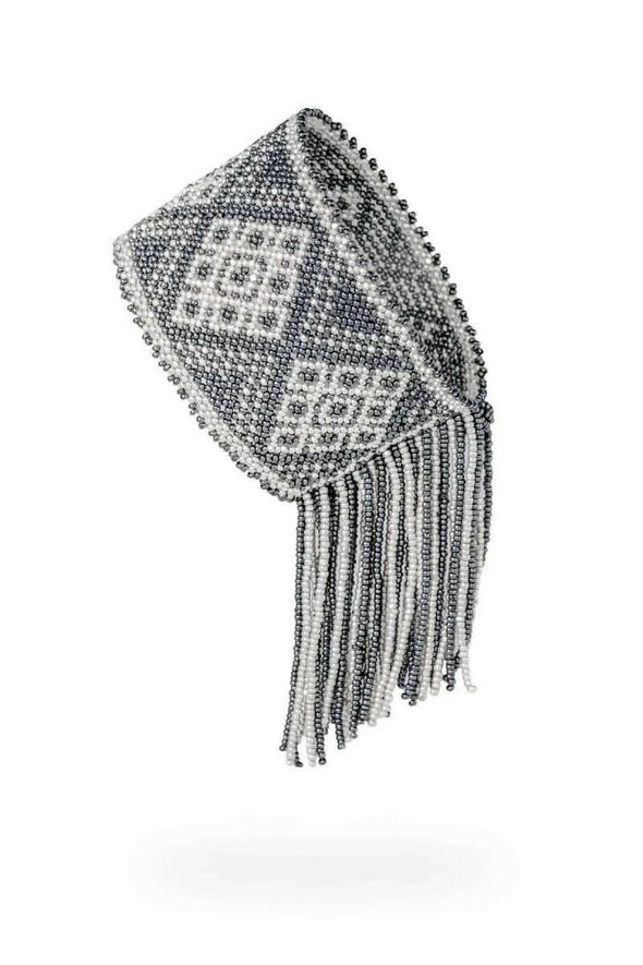 FRINGE BRACELET - METALLIC GRAY/SILVER