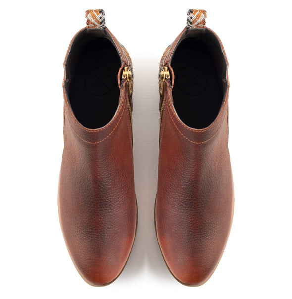 Brown Leather Bootie