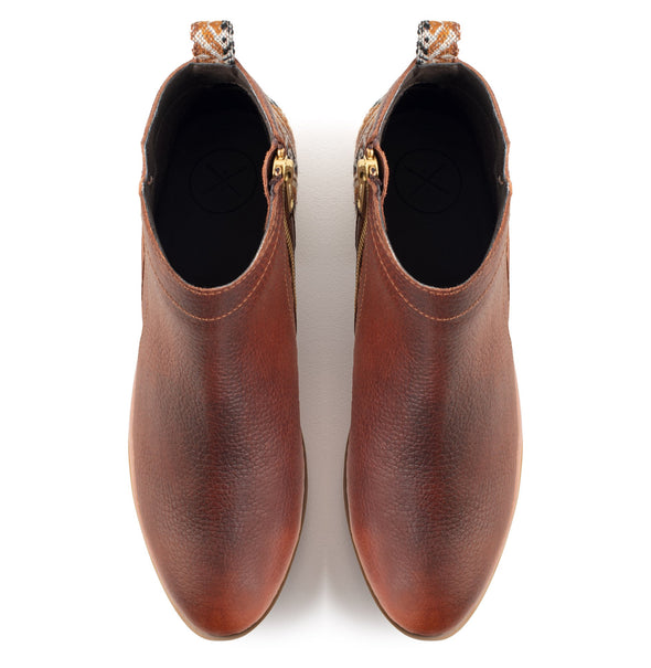 Brown Leather Bootie