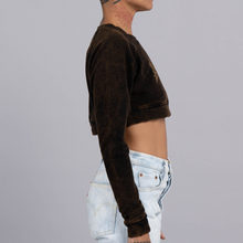 Load image into Gallery viewer, DISTORTION CROP TOP SWEATSHIRT