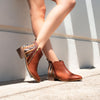 Brown Leather Bootie