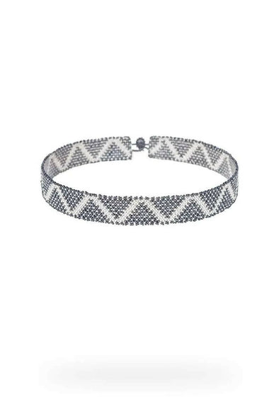 MINI CHOKER - METALLIC GRAY/SILVER