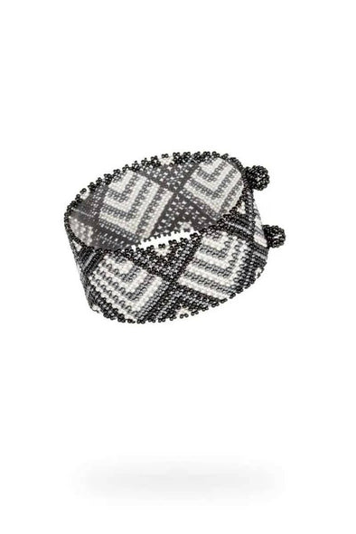 MEDIUM BRACELET - BLACK/METALLIC GRAY/SILVER