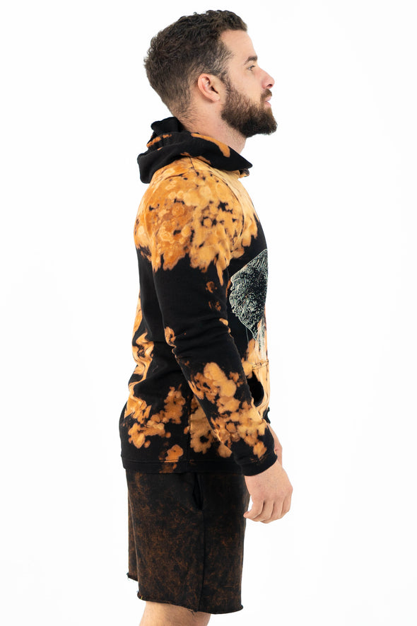 LOXODONTA TIE DYE HOODIE BLACK