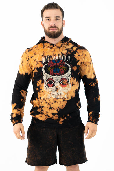 MIND OVER MATTER TIE DYE HOODIE BLACK