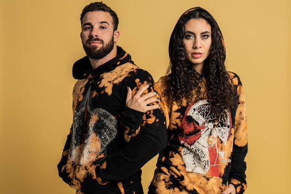 LOXODONTA TIE DYE HOODIE BLACK