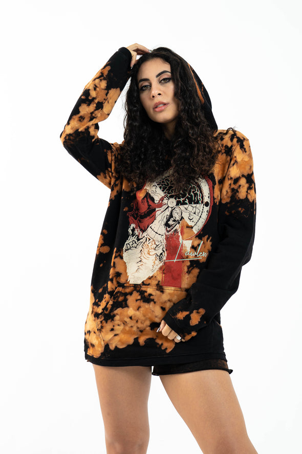 EQULIBRIUM TIE DYE HOODIE BLACK