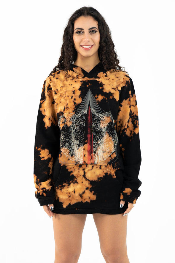 LOXODONTA TIE DYE HOODIE BLACK