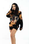 LOXODONTA TIE DYE HOODIE BLACK