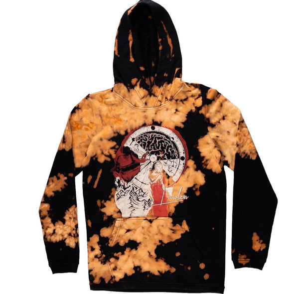 Tie dye hoodie, product image, Lawless apparel.