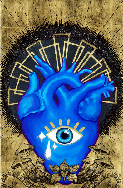 Original Artwork by HEARTIST- “Wide Open in Cobalt”