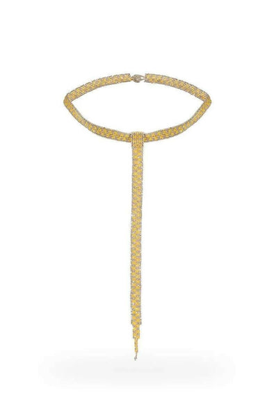 LINEAR CHOKER - GOLD/PLATINUM