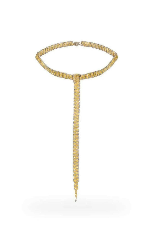 LINEAR CHOKER - GOLD/PLATINUM