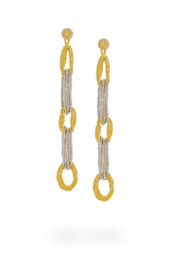 LOOSE HOOP EARRINGS - GOLD/PLATINUM