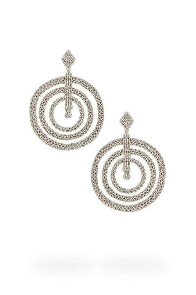 SPIRAL SNAKE EARRINGS - PLATINUM