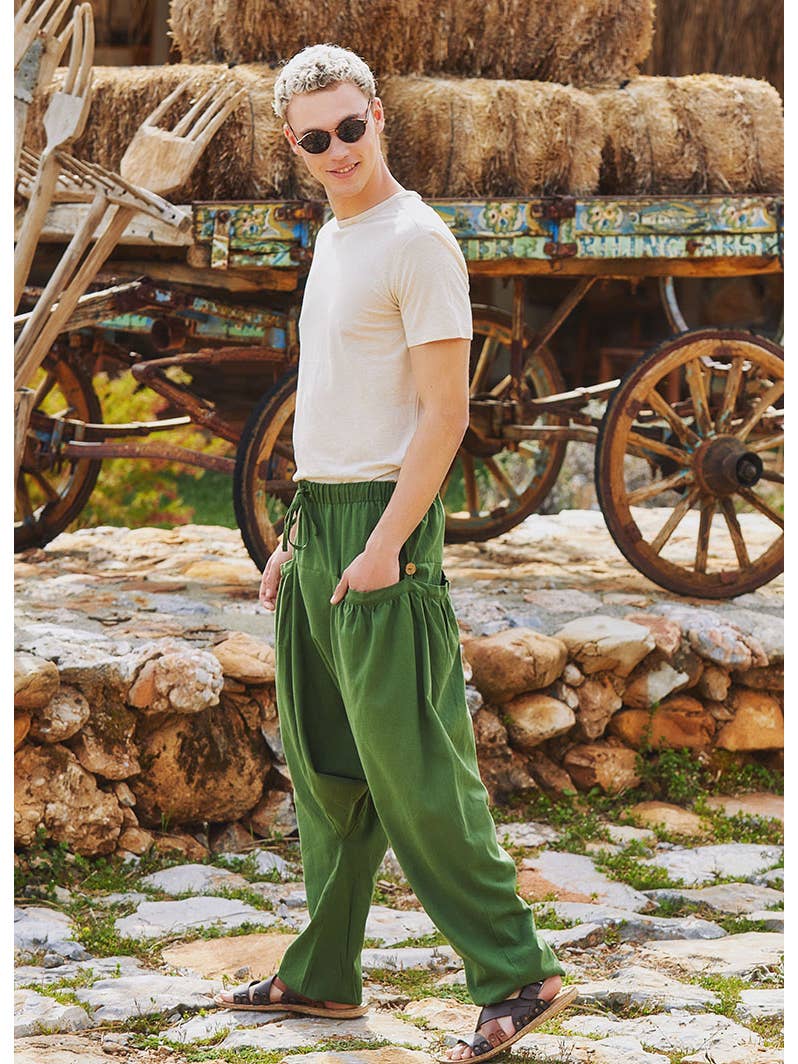 Men's African Print Harem Baggy Genie Boho Pants Casual Cotton Yoga Drop  Crotch Joggers Sweatpants Hip Hop Traditional Trousers - Aliexpress