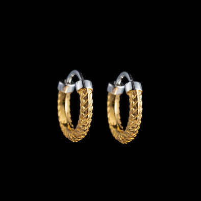 Snake Skin Earrings: Gold Vermeil