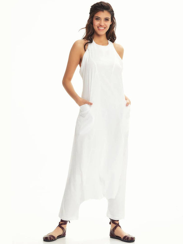 Halter Neckline Boho Style Jumpsuit