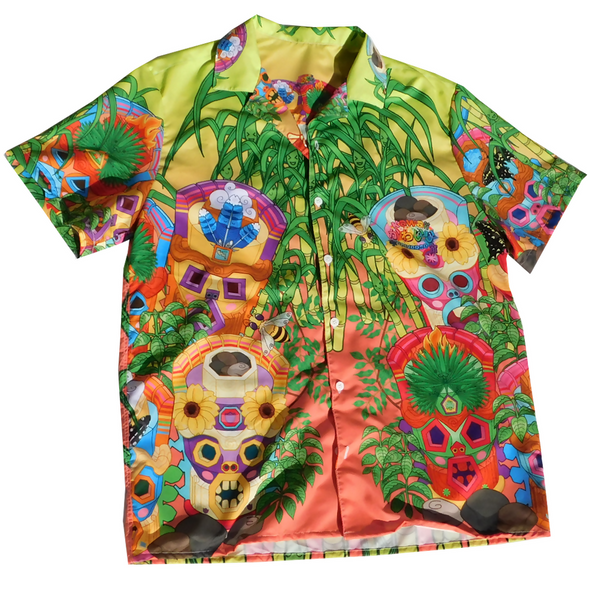 Miami Tiki Totems Unisex Luxe Button-Up Shirt