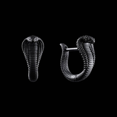 Cobra Earrings: Black