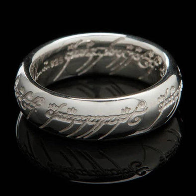 GemMeet - THE ONE RING - Gold Plated Tungsten with Dark Tongue of Mordor