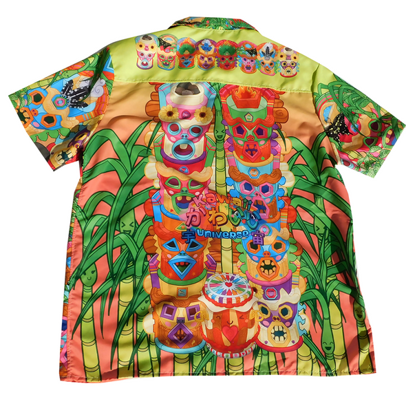 Miami Tiki Totems Unisex Luxe Button-Up Shirt
