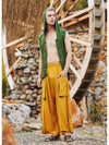 Loose Fit Harem Style Men's Yellow Pants