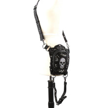 Load image into Gallery viewer, Convertible Skull Design Shoulder Bag/Waist pack in Vinyl