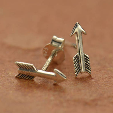 Nina Designs - Tiny Arrow Stud Earrings 10x3mm
