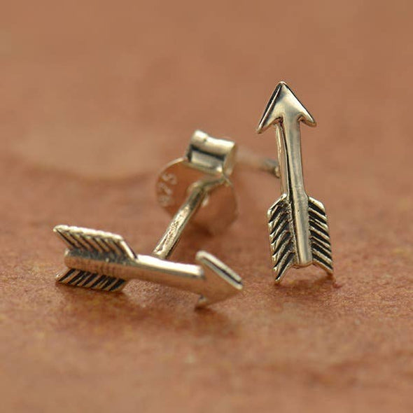 Nina Designs - Tiny Arrow Stud Earrings 10x3mm
