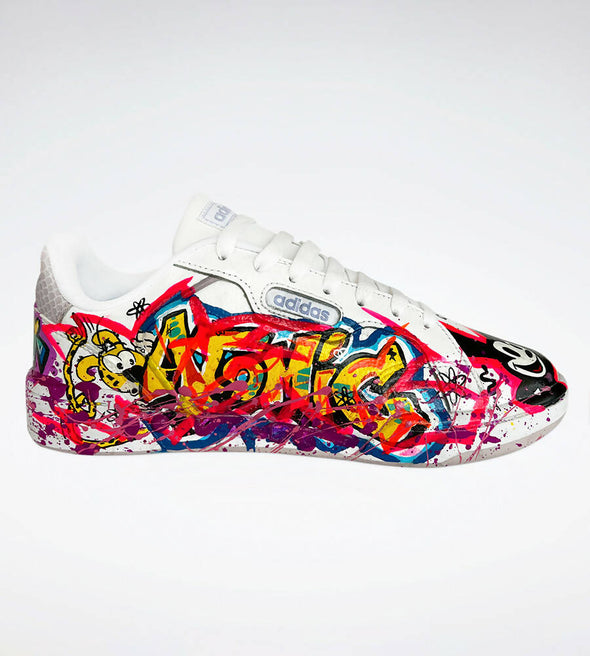Hand-painted sneakers Fuck the rules