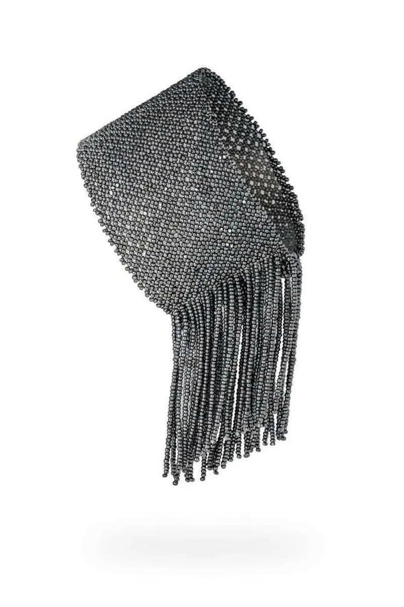 FRINGE BRACELET - METALLIC GRAY