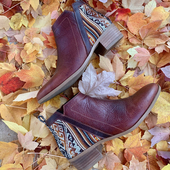 Brown Leather Bootie