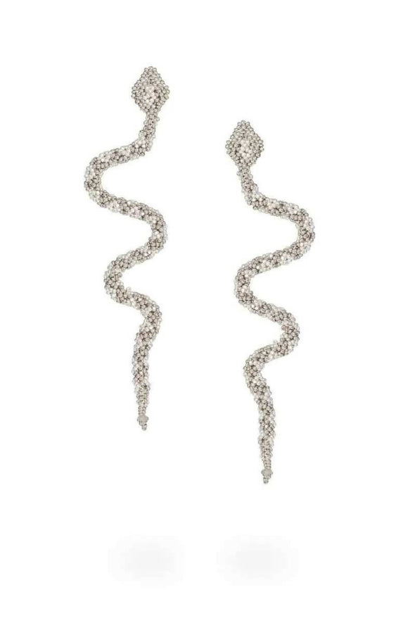 SNAKE EARRINGS - SILVER/PLATINUM