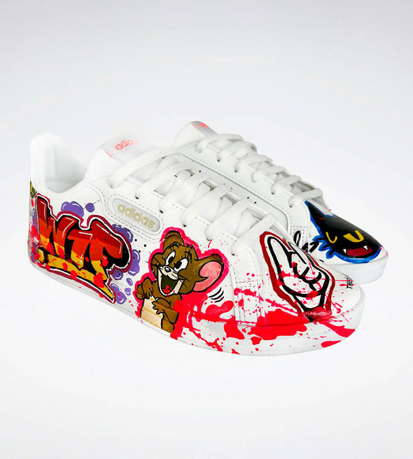 Hand-painted sneakers Tom & Jerry