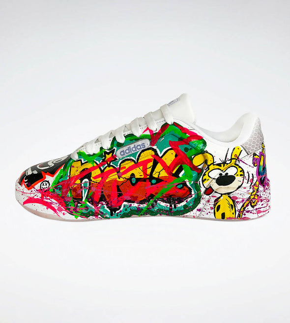 Hand-painted sneakers Fuck the rules